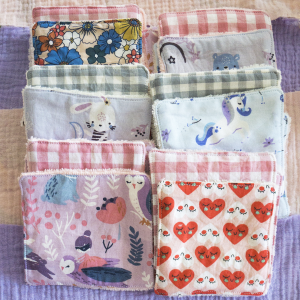 Lot de 5 lingettes lavables