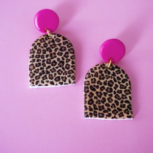 Boucles d’oreilles acier inoxydable faites main Laisse moi rugir