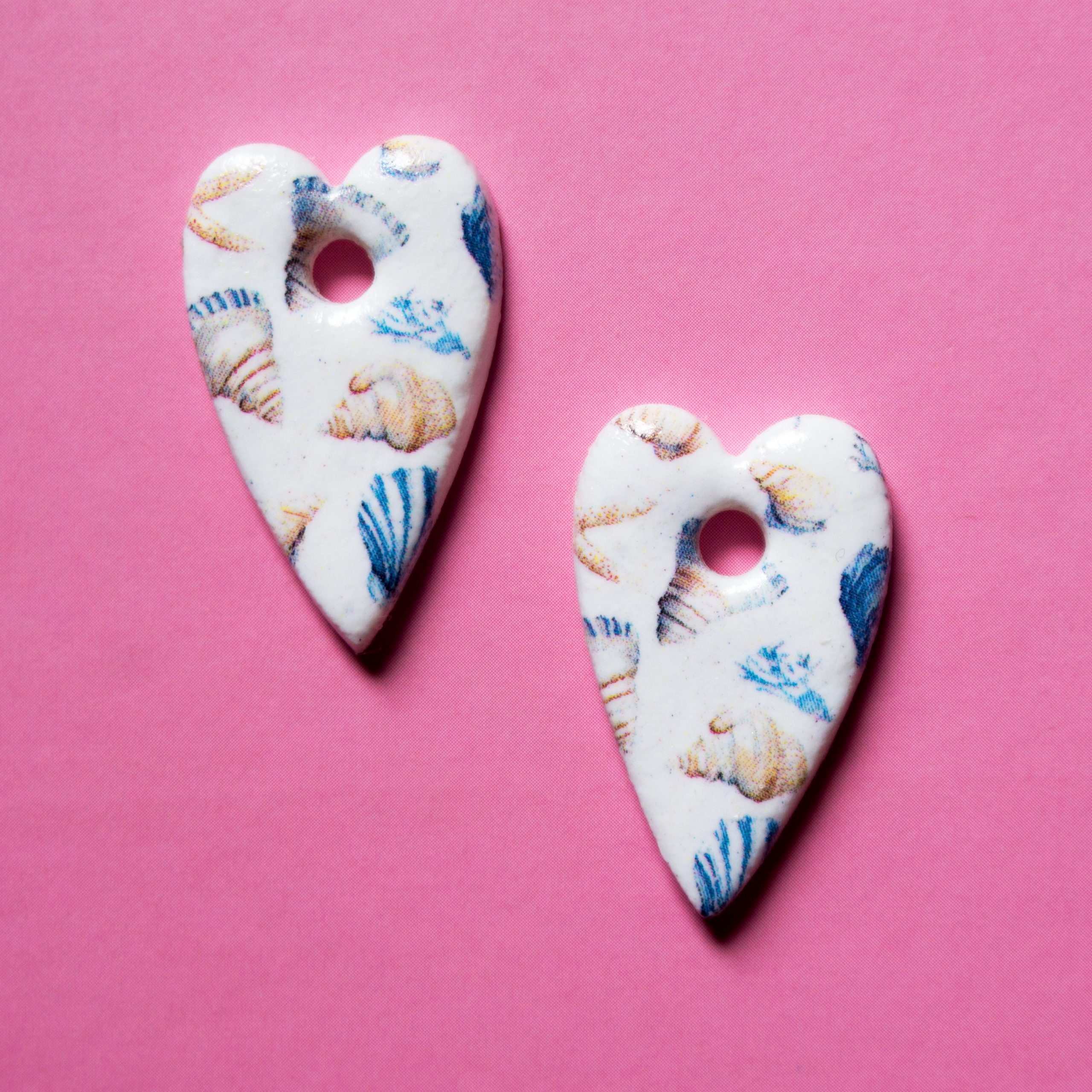 Boucles Coeur Motifs Mer